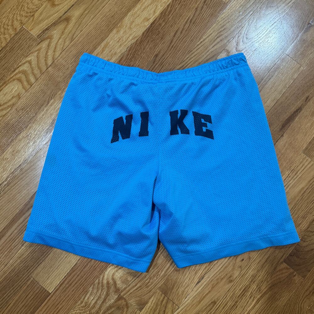 Vintage Nike Shorts Booty Logo Y2K Nylon Light Blue Womens Large 14